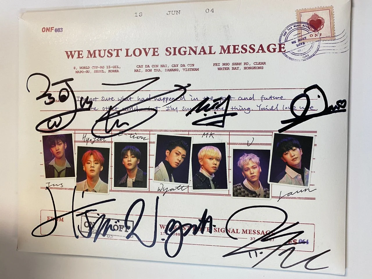 온앤오프 (ONF) | 3RD MINI ALBUM [WE MUST LOVE] | AUTOGRAPHED ALBUM | (ONLINE ONLY)