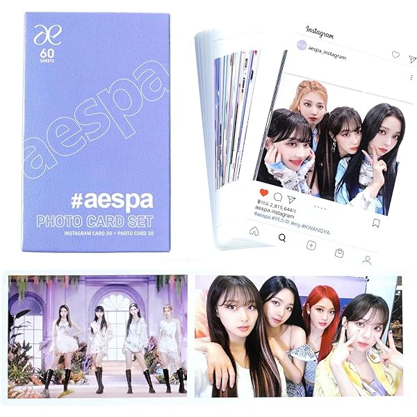 Aespa - PHOTOCARD SET ( INSTAGRAM CARD 30 + PHOTO CARD 30 )