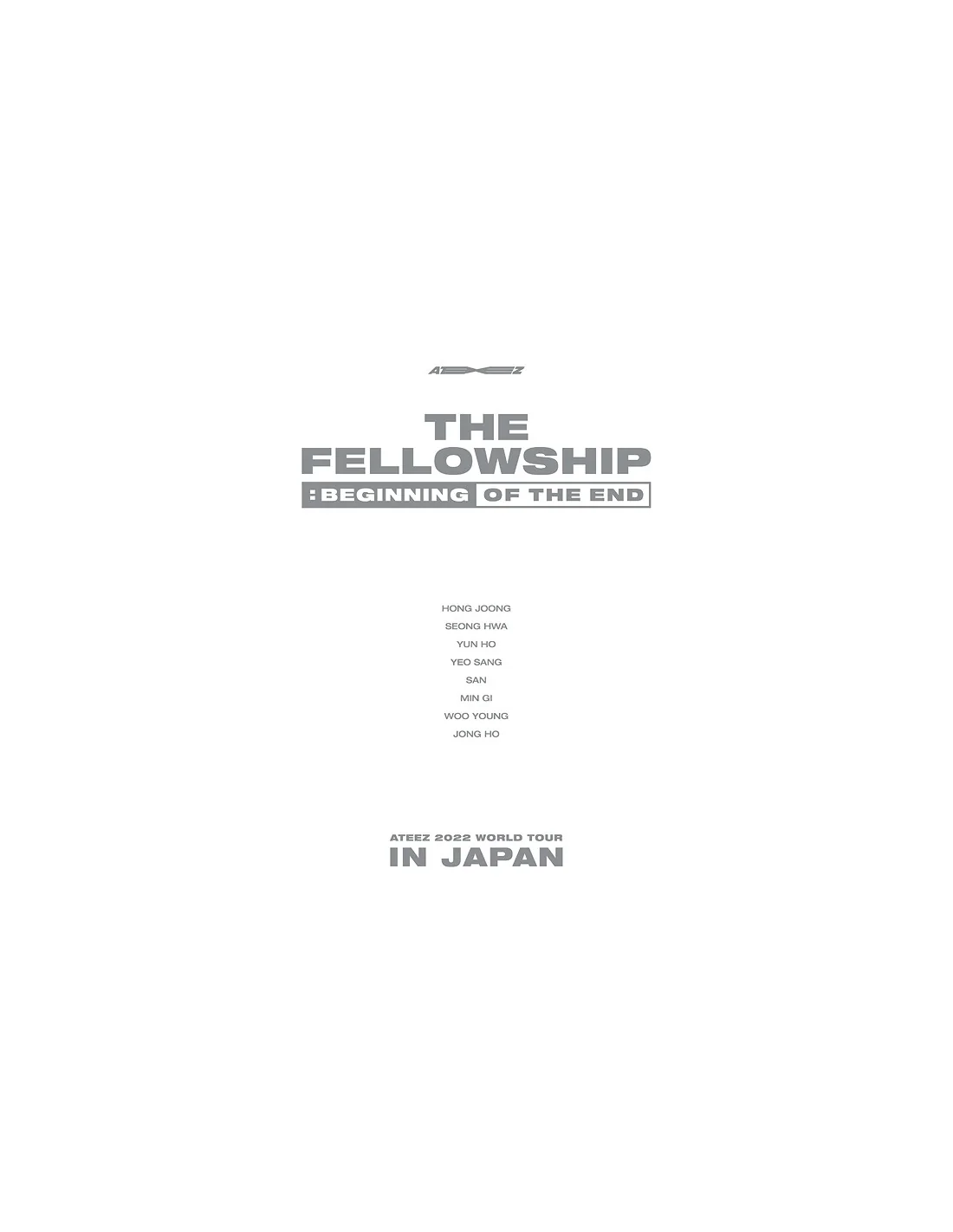 ATEEZ 2022 WORLD TOUR [THE FELLOWSHIP : BEGINNING OF THE END] in JAPAN BLU-RAY