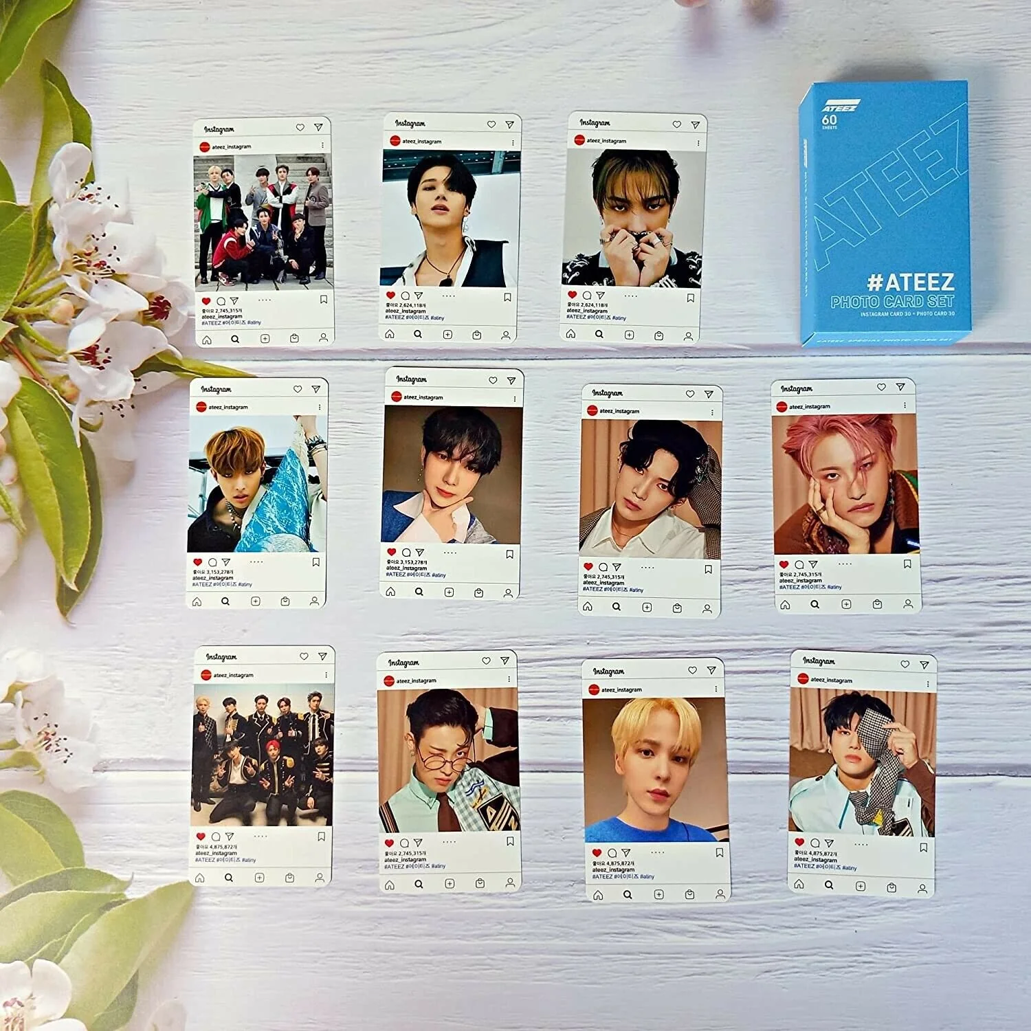ATEEZ - PHOTOCARD SET ( INSTAGRAM CARD 30 + PHOTO CARD 30 )