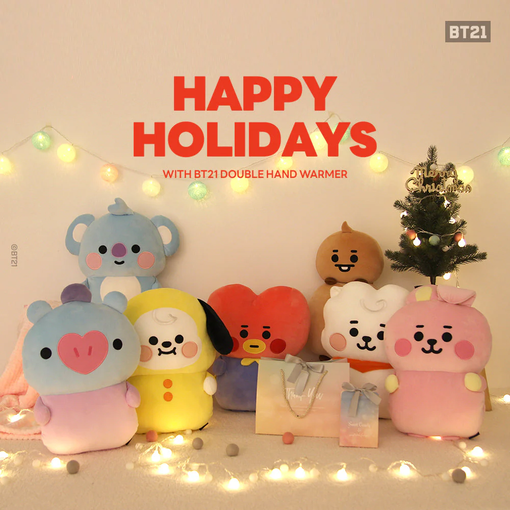 BT21 DOUBLE ARM WARMER CUSHION