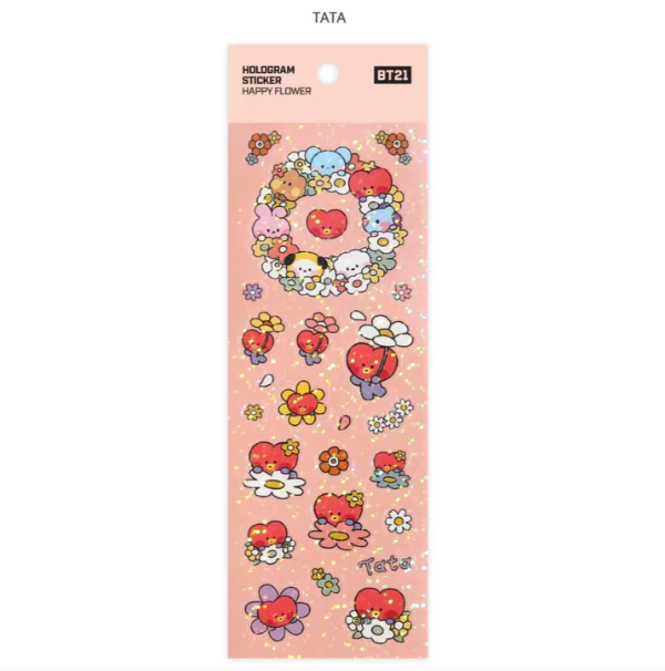 BT21 HOLOGRAM STICKER [HAPPY FLOWER] - Image 7