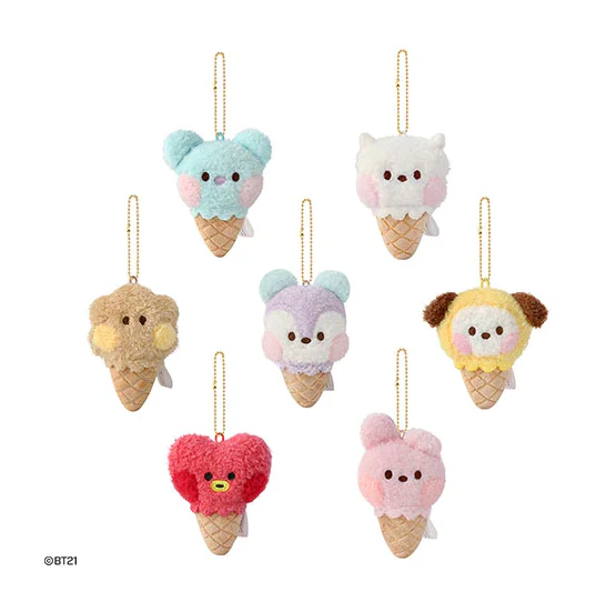 BT21 ICE CREAM PLUSH KEYRING