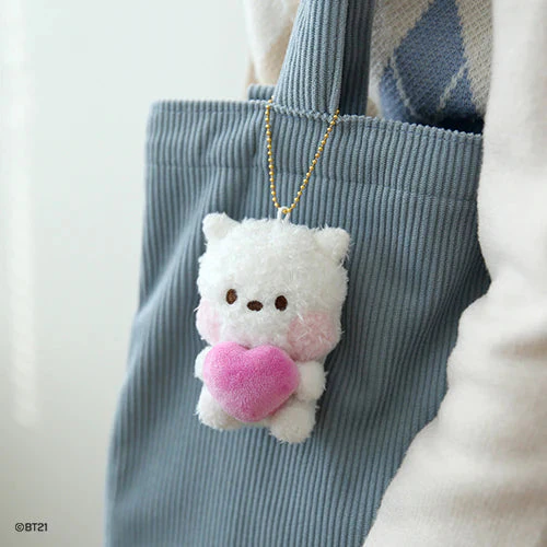 BT21 - Melting Hearts Plush Keyring - Image 3