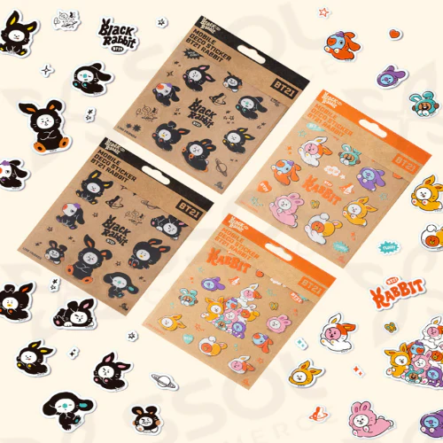 BT21 MOBILE DECO STICKER BT21 RABBIT ( BLACK RABBIT )