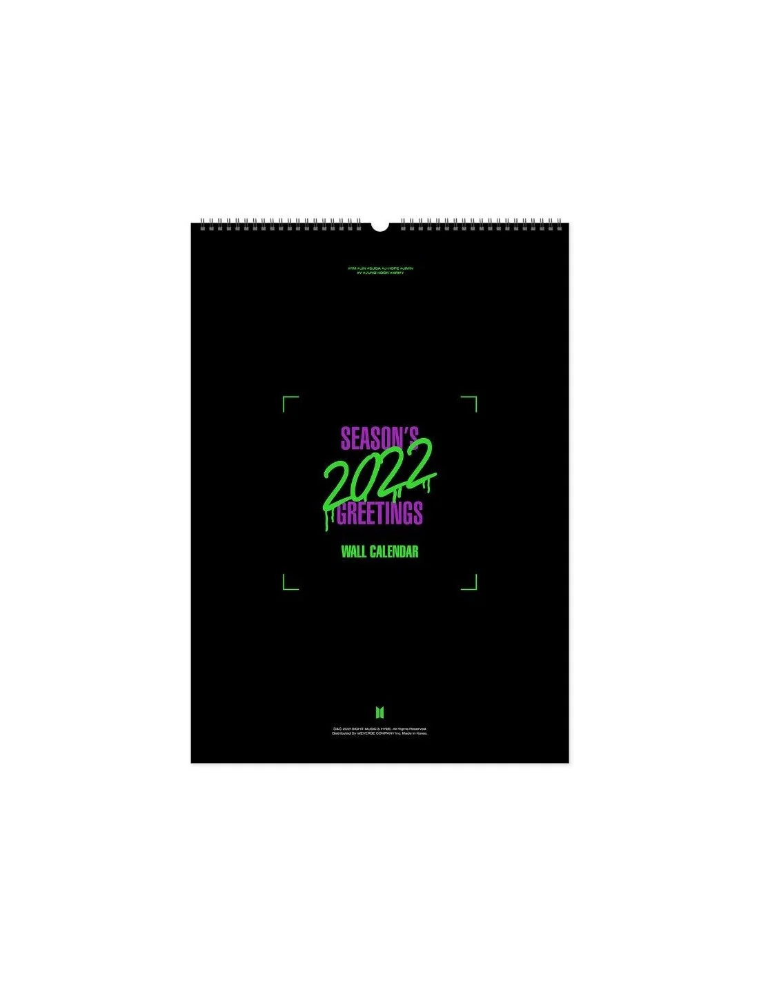 BTS 2022 WALL CALENDAR