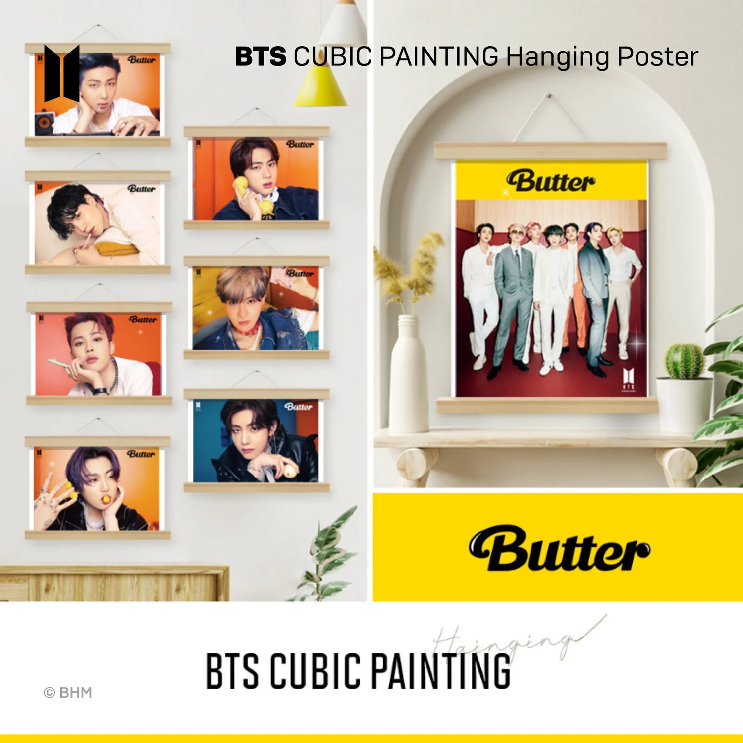 BTS DIY CUBIC PAINTING - BUTTER - HANGING TYPE