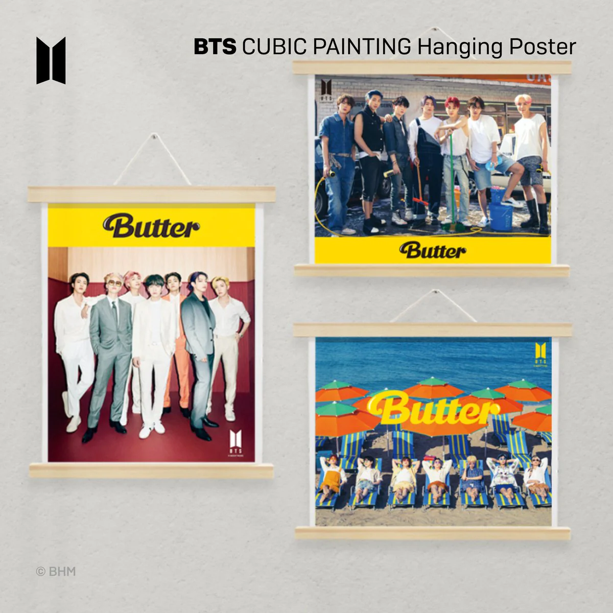 BTS DIY CUBIC PAINTING - BUTTER - HANGING TYPE - GROUP VER.