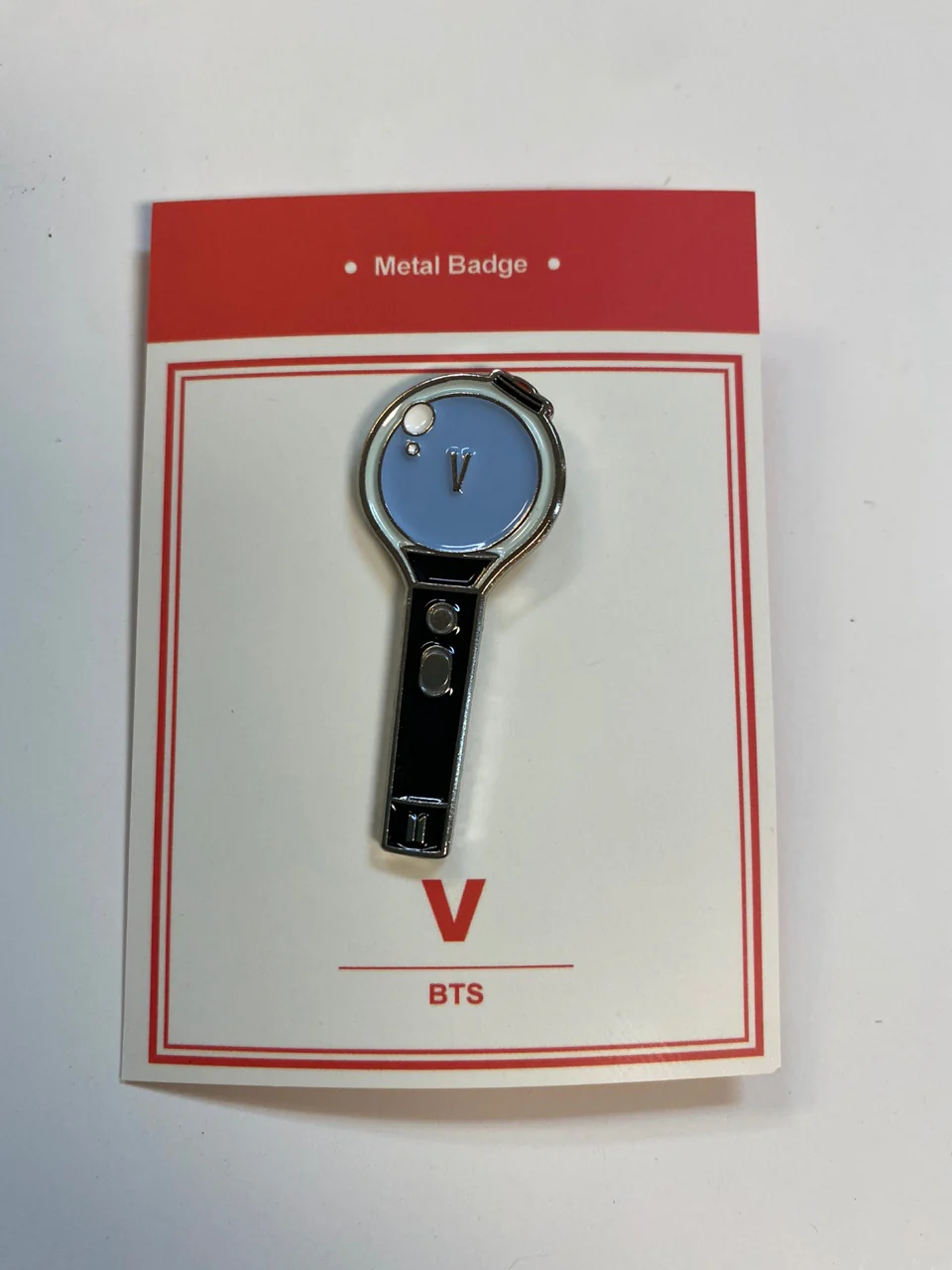 BTS V Lighstick Pin Badge