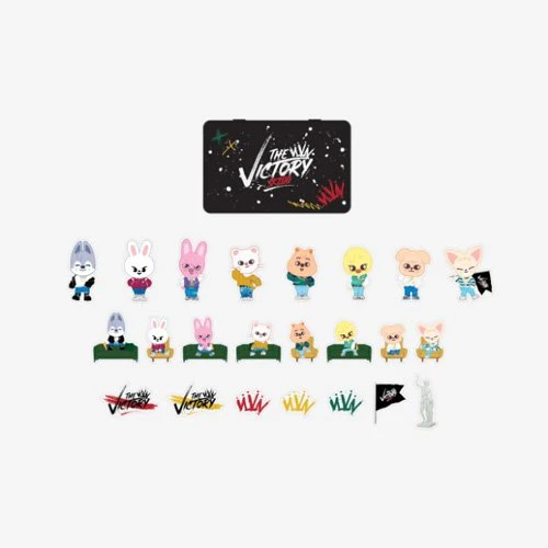 STRAY KIDS X SKZOO 'THE VICTORY' TINCASE & STICKER SET