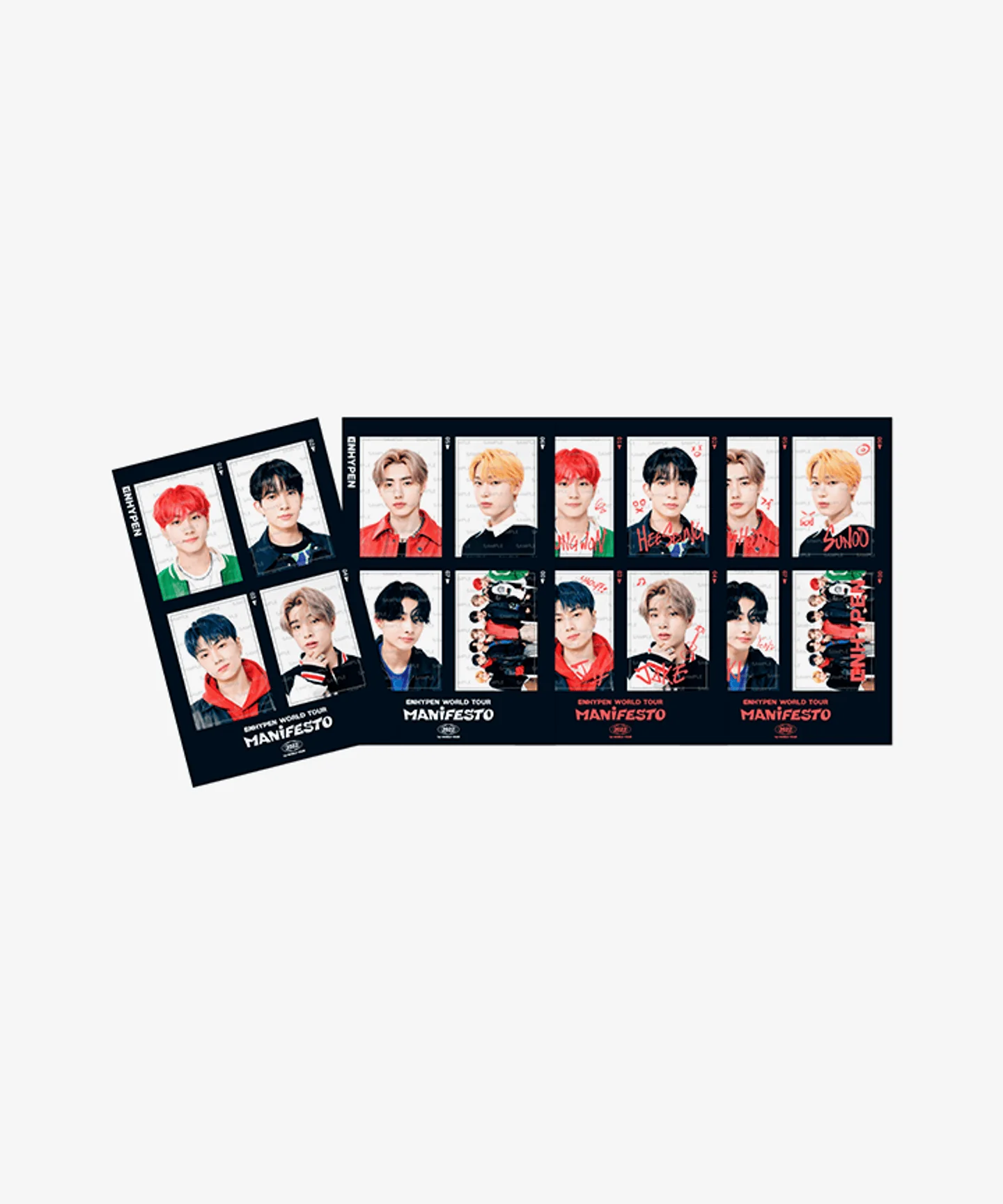 ENHYPEN - WORLD TOUR MANIFESTO MERCH - 4 Cuts Sticker Set