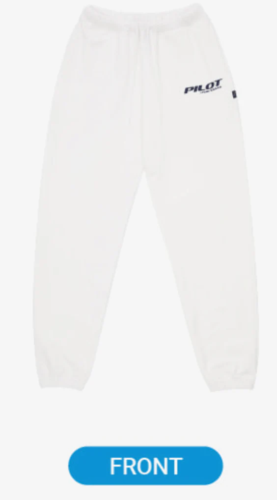 JOGGER PANTS WHITE - 'PILOT : FOR β
β
β
β
β
' - Image 2