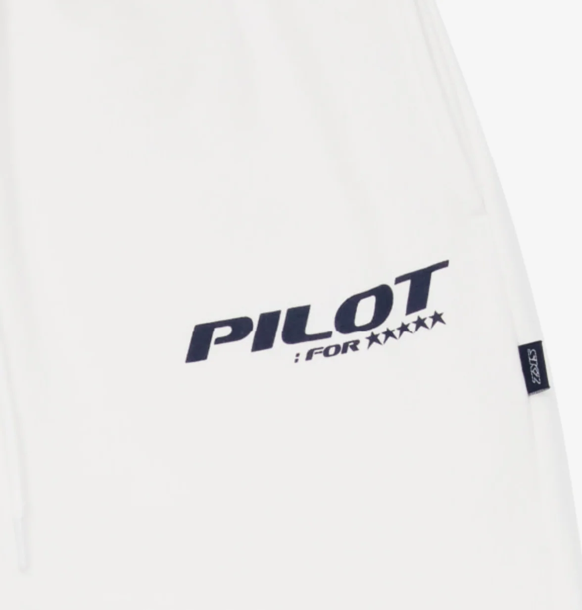 JOGGER PANTS WHITE - 'PILOT : FOR β
β
β
β
β
' - Image 4