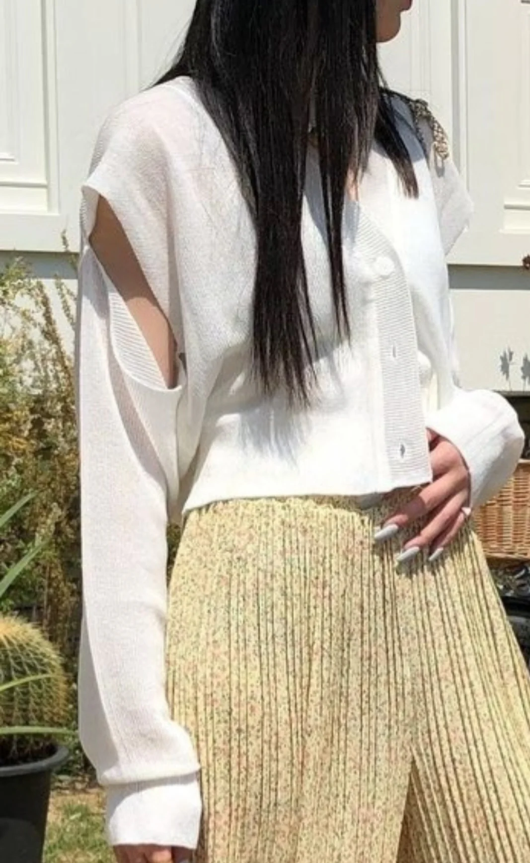 K.fashion - Linen Slit summer cardigan ( IMPORT KOREA ) - free size