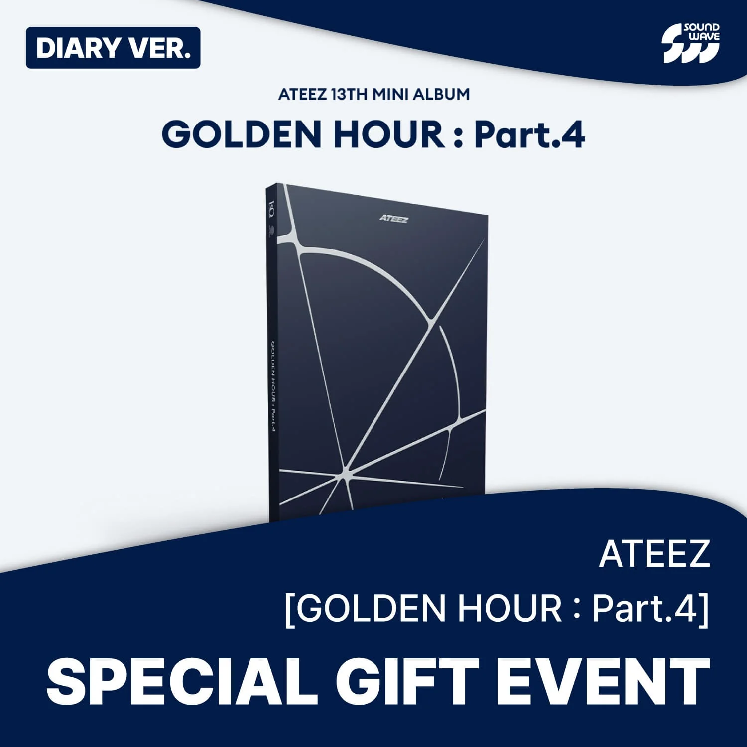 [PRE-ORDER] ATEEZ - [GOLDEN HOUR : Part.4] (SOUND WAVE) - Image 3