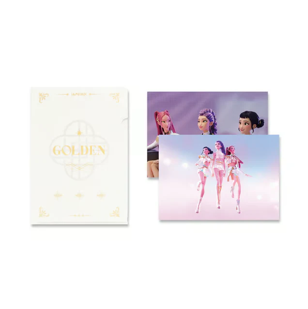 [PRE ORDER] KPOP DEMON HUNTERS POP UP MERCH - L HOLDER POSTER SET GOLDEN