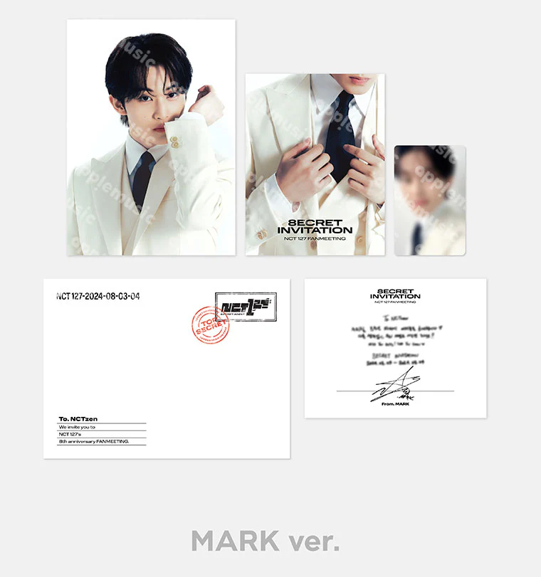 NCT 127 - 2024 NCT 127 8th ANNIVERSARY FANMEETING [8ECRET INVITATION] MD / INVITATION SET - Image 5